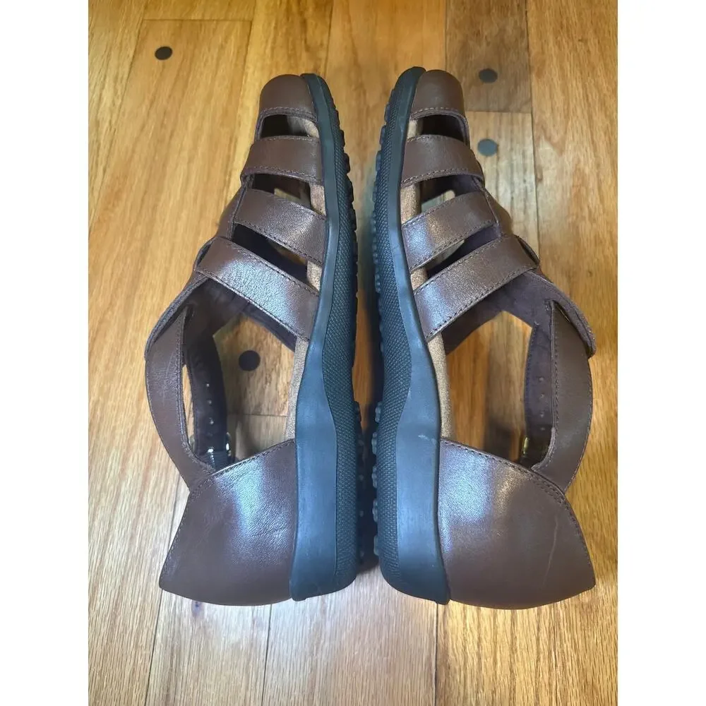 NEW Walking Cradles Closed Toe Sandals Leather Women’s 8 N Narrow Comfort Shoes